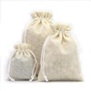 EliteKoopers 5pcs Natural Linen Burlap Drawstring Jute Bags Xmas Gift