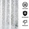 MIULEE Shower Curtain Anti-Mould 240 x 200 cm with 3