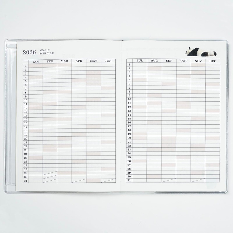 Greeting Life Panda Notebook 2026 B6 Weekly Soft Cover Climbing