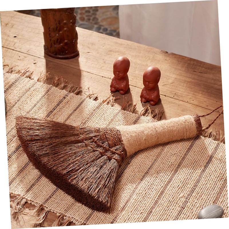 Ipetboom Short Handle Broom Home Palm Fiber Broom Sweeper Broom
