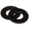 #10 (3/16") Black Stainless Steel Flat Washer (100 pcs), Black