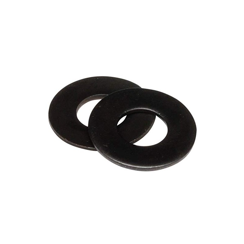 #10 (3/16") Black Stainless Steel Flat Washer (100 pcs), Black