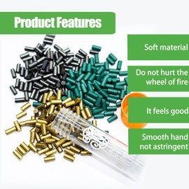 100 Pcs Lighter Flint Refills - Universal Lighter Accessories - Fits Zip & Most Lighters, Full Size Range, Universal Flint Insert for Lighters (2.2mm Green, 100 Pieces)