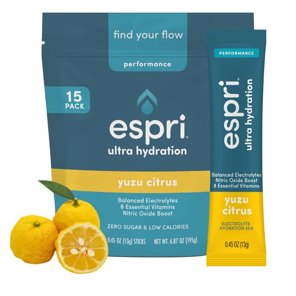 ESPRI ESPRI Zero Sugar Electrolyte Drink Mix, Yuzu Citrus, Hydration