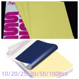 Unbranded 10/25/50/100x Tattoo Transfer Paper Carbon Thermal Stencil Tracing Hectograph US - 100Pcs ink cap