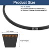 sourcing map 3L260 Classic Wrapped Rubber V-Belt, 26"(660mm) Outside Circumference,
