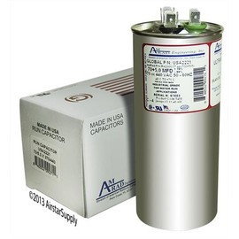 70 + 5 uf / Mfd Round Dual Universal Run Capacitor Replacement Amrad USA2221 Replacement - used for 370 or 440 VAC , Made in the U.S.A.