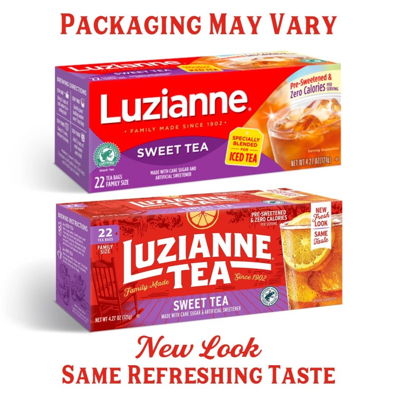 Luzianne Sweet Iced Tea Bags, Family Size, 22Ct Box (Pack