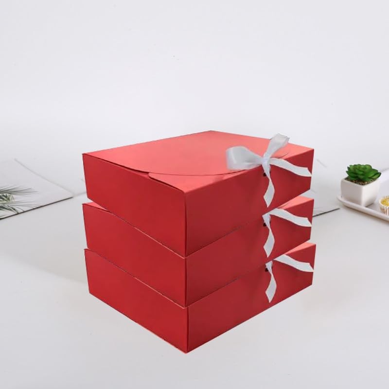 10pack 12.2x 9.84x 3.14 inches Gift Boxes with Lids, White