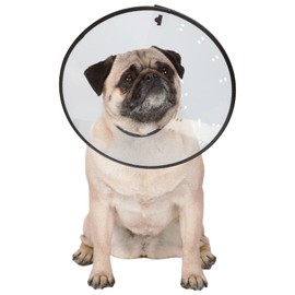 Total Pet Health Elizabethan Collars — Durable Plastic Collars that Keep Pets from Licking Wounded Areas - Small, Clear