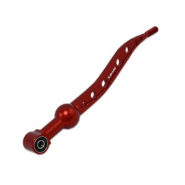 VMS Racing Dual Bend SHORT THROW SHIFTER in RED CNC Aluminum for Honda Civic, CRX, CTR, iTR, VTEC, V-TEC, LS, GS, GSR, 2DR, 4 DR, 2/4 Door Coupe, Hatchback, HB, JDM 88-00
