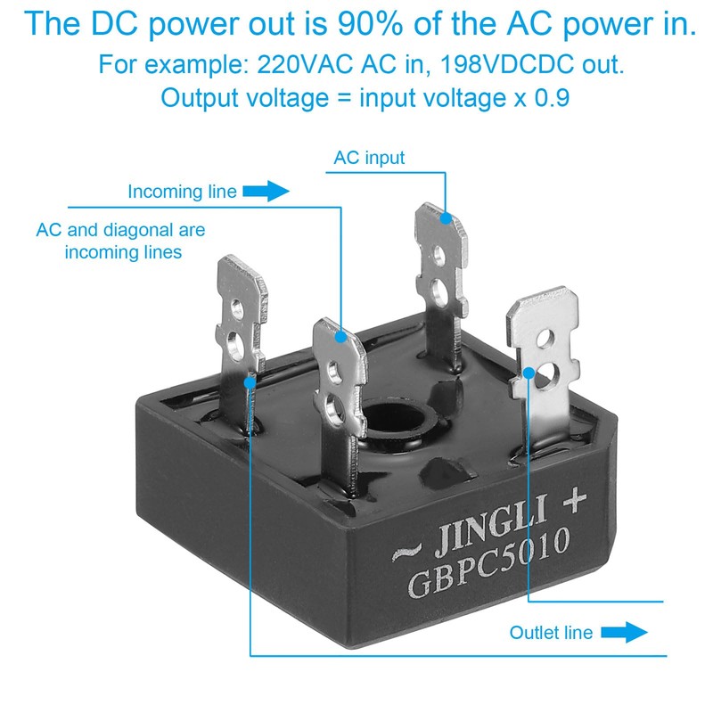 PATIKIL GBPC50-10 6 PCS Bridge Pageant 50A 1000V Electronic Silicon