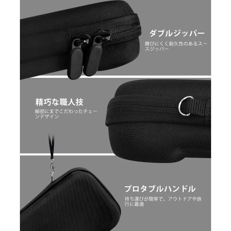 Megadream Switch 2保護ケーススクリーンプロテクター付き防水ゲームカードスロット10本トラベラー全面保護ジョイスティック4本交換カバー親指グリップブラック