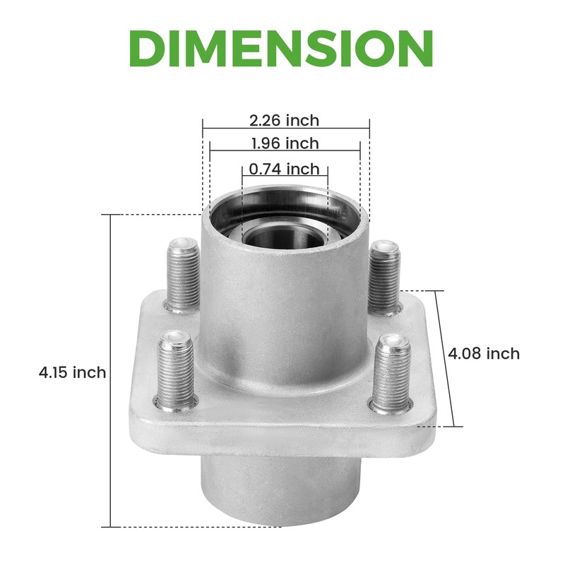 10L0L Golf Cart Front Wheel Hub Assembly for Club Car