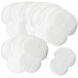 DIZLAS Underarm Sweat Pad, Anti-Fade, Odor Resistant Sheet, Direct Attachment, Unisex, Sweat Loss, Large, White, Value Included, Seal Type (Pack of 100)