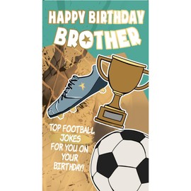 Brother Football Birthday Card, Brother Birthday Card, Birthday Card for Brother, Happy Birthday Brother Card Funny, Football Jokes Brother Birthday Card