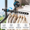 Rotatable Wall Mounted Clothes Hanger for Space-Saving Storage – Stainless