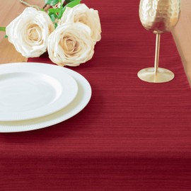 The White Petals Maroon Coffee Table Runners (13x36 inch, Pack of 1) Fabric Lined | Properly Finished, No Fray Edges | for Home, Kitchen, Dining Room, Holiday, Wedding Party Decor