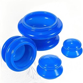 4 Sizes Cupping Therapy Set-Professional Cupping (深蓝)