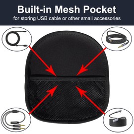 Weatwo Headphone Storage Case Universal Portable Protective Pouch Box Travel Carrying Storage Bag Compatible with Sony JBL Marshall and Other Brands Headphone Case Headset bag (21cm x 20cmx 3cm)