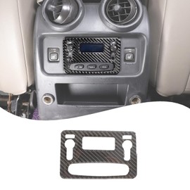 Lcojicep Car Rear Air Vent Outlet Adjustment Knob Frame Cover Sticker Compatible with Hummer H2 2003-2007 Soft Real Carbon Rear air Outlet Switch Adjustment Sticker Interior Accessories