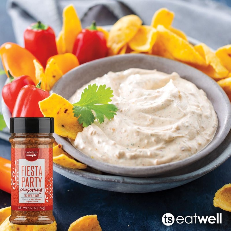 Tastefully Simple Fiesta Party Mexican Seasoning for Tacos, Fajitas, Enchiladas,