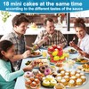 Palksky Palksky 3PCS 6-Cavity Mini Fluted Tube Pan Silicone Non-Stick