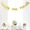 Starsgarden Glittery Gold Happy One Month Banner, Baby Boys/Girls' 1