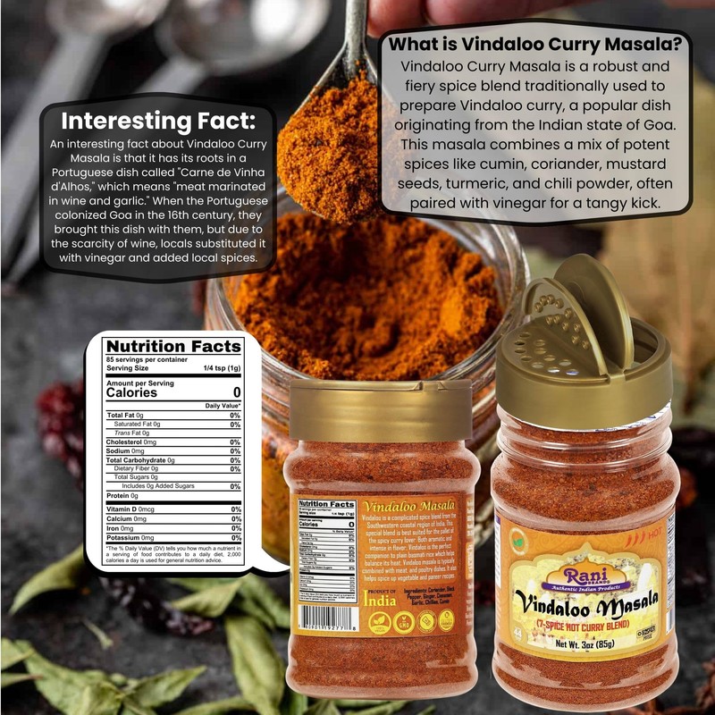 Rani Vindaloo Curry Masala Indian Spice Blend 3oz (85g) PET