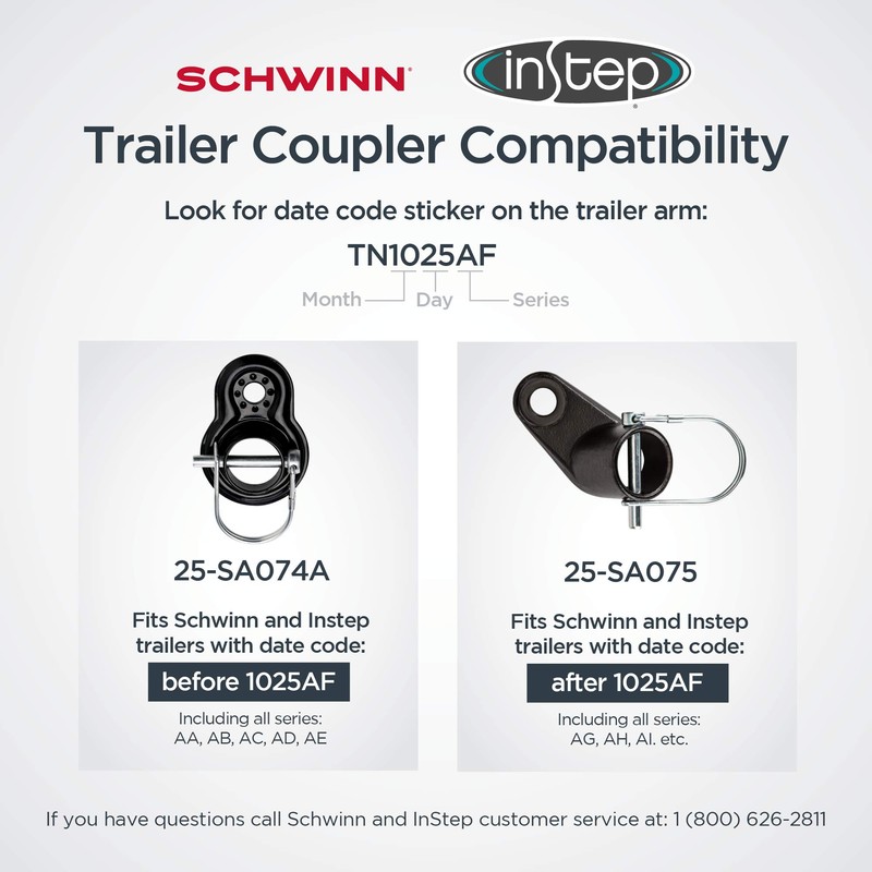 Coupler Attachments for Instep and Schwinn Bike Trailers, Flat Coupler