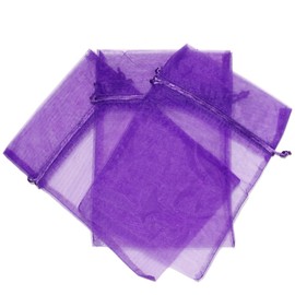 30 Purple Organza Bags Party Favor Gift Bags 9" x 6" Drawstring Bags
