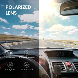 Cyxus Sunglasses Men Women Classic Polarised Sunglasses Outdoor UV 400 for Driving Fishing Travel P1130, light brown