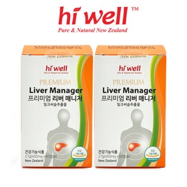 Hiwell [Onsale] River Manager Milk Thistle 60 capsules (2 bottles) (4 months supply) Helps liver health / 하이웰 [온세일]리버매니저 밀크씨슬 60캡슐 2통 (4개월분) 간건강에 도움