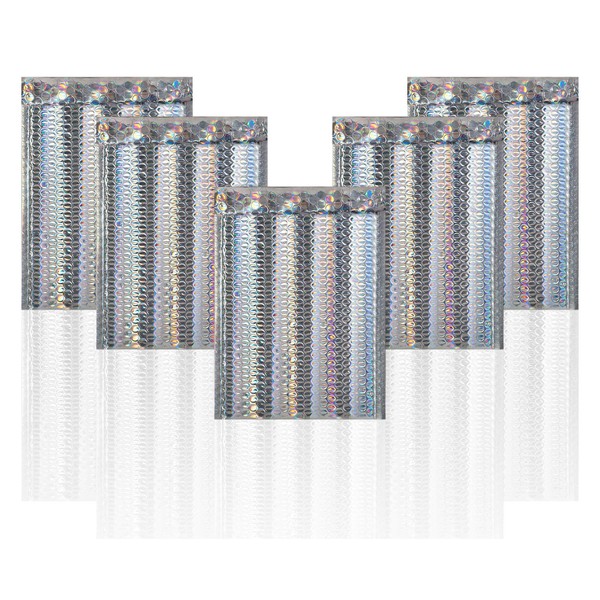AMZ Metallic Holographic Bubble Mailers 7.25 x 11 Size. Pack