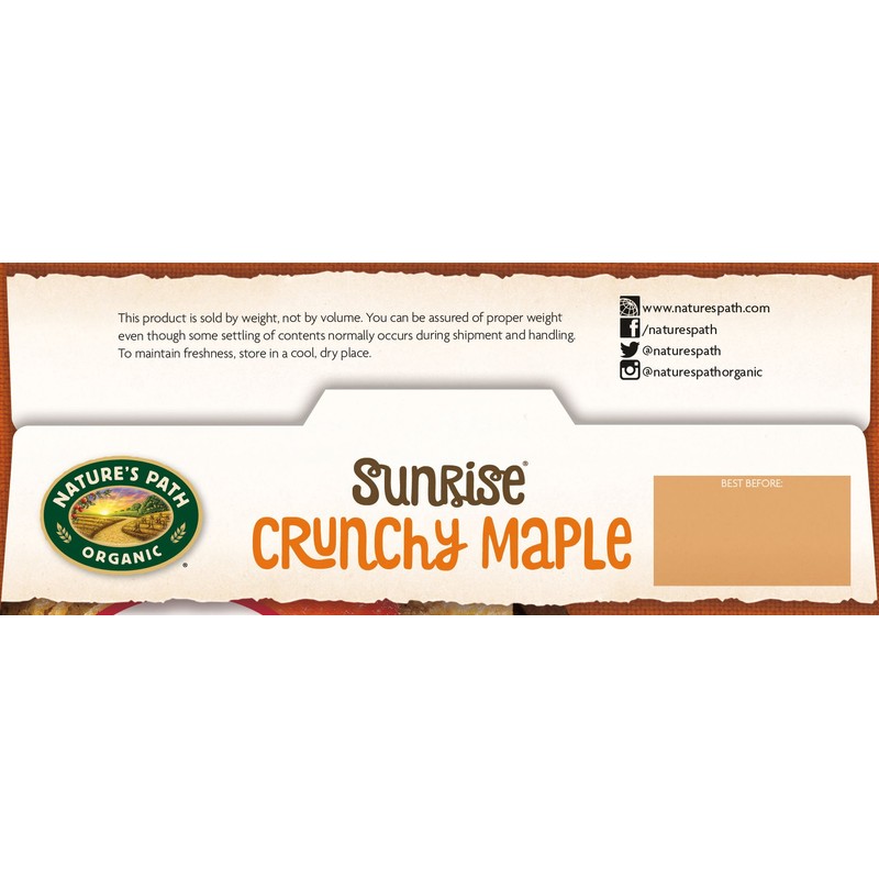 Nature's Path Organic Gluten-Free Cereal, Crunchy Maple Sunrise, 10.6 Ounce