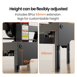 Longer 8Pcs RAY5 Mini Risers,Compatible with RAY5 Mini Engraver and Cutter Machine, Mini Laser Engraving Machine Accessories,One Set Increases Height by 65mm