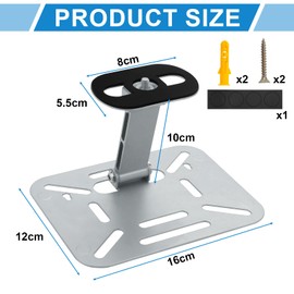 fuxunamz Projector Mount Wall, Projector Stand, Multifunctional, Projector Wall Mount, Adjustable, Projector Holder, 360° Rotation, with 1/4 Inch Thread, Compatible with Most Projectors