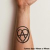 'Anarchy Heart' Temporary Tattoo - Water Resistant, Skin-Safe, Non-Toxic Transfer