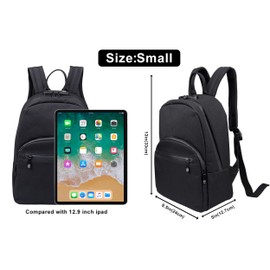 FIREDOG Mini Backpack with Lock for Men and Women Travel Black 1 Count (Pack of 1) Travel, black