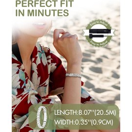 Jeracol Pure Copper Bracelets for Women, Ultra Strength Magnetic  Bracelet with 3800 Gauss Magnets & Sparkling Cubic Zirconia, Adjustable, Infinite Clover Jewelry