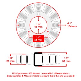 Caltric Stator and Regulator Rectifier Compatible With Polaris Magnum 425 2X4 4X4 1995 1996 1997 4-Stroke