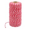 Red White Gift Twine String Holiday Twine 328 Feet Cotton