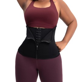 MUNSKT 1 PCS Waist Trainer for Women,Underbust Corset,Waist Slimming Cincher for Gym Workout,Slimming,Postpartum Repair (1, Black, L)