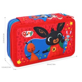 Bing 3 Tier Large Pencil Case Multi Compartment School Supplies Stationery Colouring Pens Pencils Sets