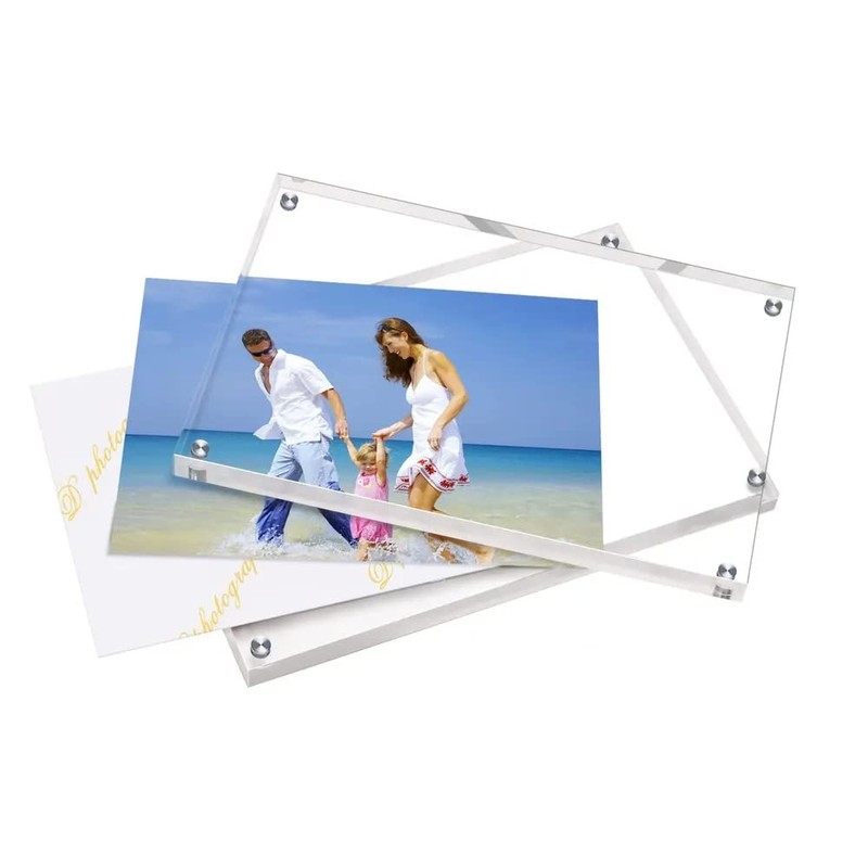 Acrylic Photo Frame - Double Sided Picture Frame with Magnetic,