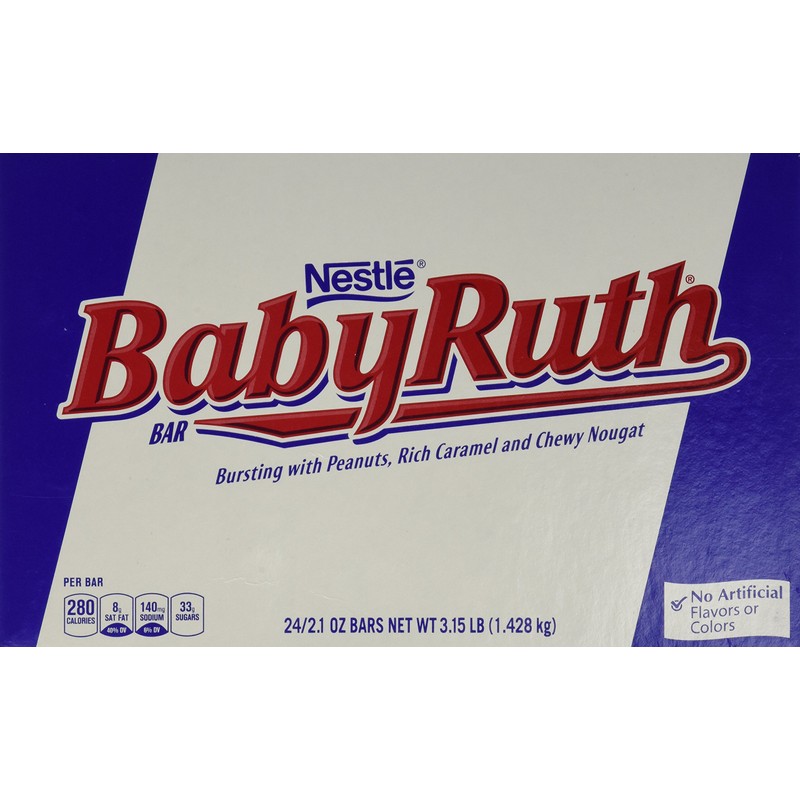 Baby Ruth Candy Bars 24ct 2.1 oz bars