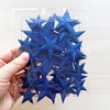 Zlettery 30pcs Blue Star Iron on Patches, 3 Sizes Star