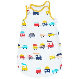 MooMoo Baby Summer Sleep Sack Muslin Wearable Blanket with 2-Way Zipper Swaddle Transition Sleeping Bag Sleeveless
