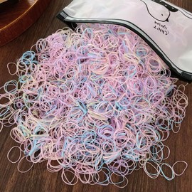 1000 Piezas de Ligas Elásticas para Cabello Cintas Lazos de Gomas para Pelo de Niñas Accesorios de Alta Calidad para Peinados, Colección de Colores Variados Ideal para Uso Diario, Fiestas y Regalos Lazos de Pelo para Niñas & Adultos (Pastel, 1000pz)