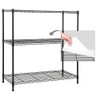 EZPEAKS 3-Shelf Shelving Unit with 3-Shelf Liners, Adjustable Rack, Steel